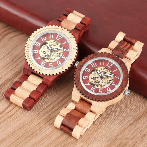 bamboo wood automatic watch - MRSLM