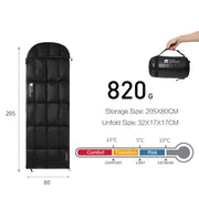 ultra-light down sleeping bag, view 2 - MRSLM