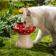 mushroom ceramic pet bowl, view 8 - MRSLM