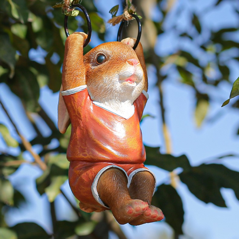 charming rabbit garden pendant, view 3 - MRSLM