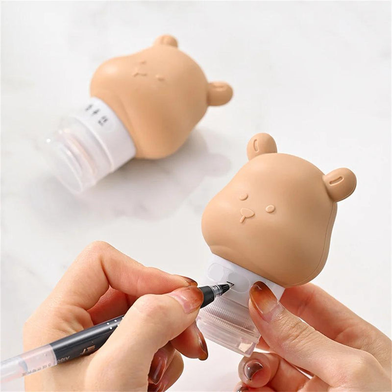 80ml silicone bear travel lotion bottle, view 5 - MRSLM