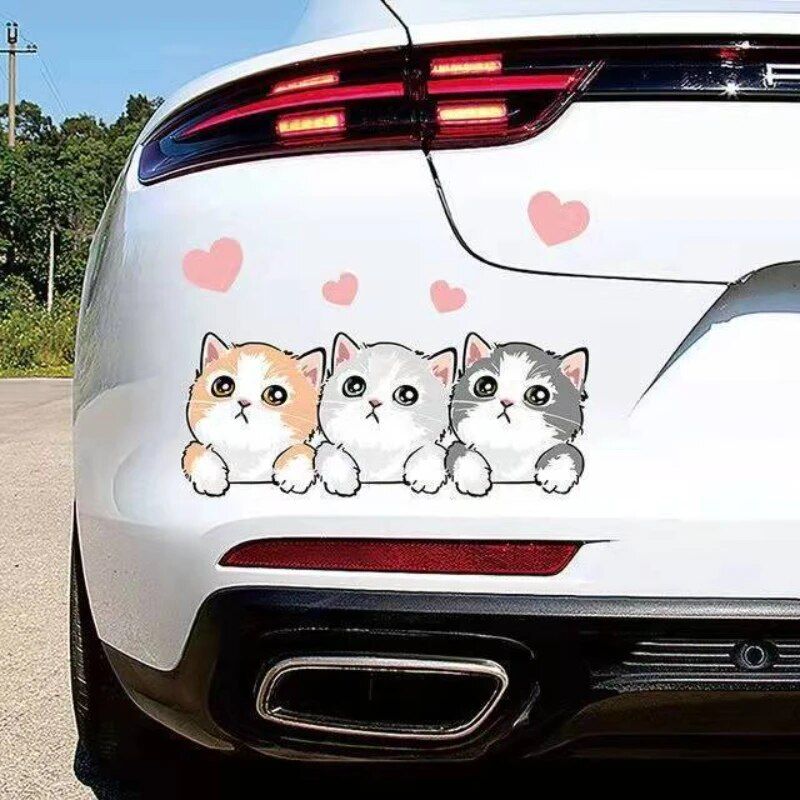Cute cartoon cat car stickers, view 6 - MRSLM