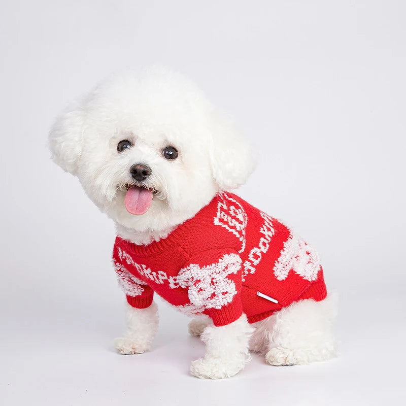 chinese new year dog sweater, view 3 - MRSLM