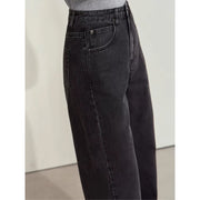 women's wide-leg cotton denim pants, view 6 - MRSLM