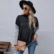 women's batwing sleeve half-high neck sweater - MRSLM