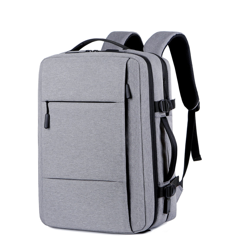 expandable travel backpack with usb port, view 3 - MRSLM