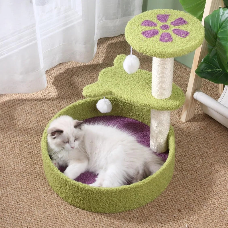 deluxe cat scratcher and climbing tree, view 3 - MRSLM