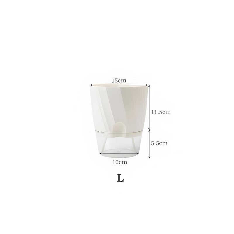 Self-watering transparent planter, view 3 - MRSLM