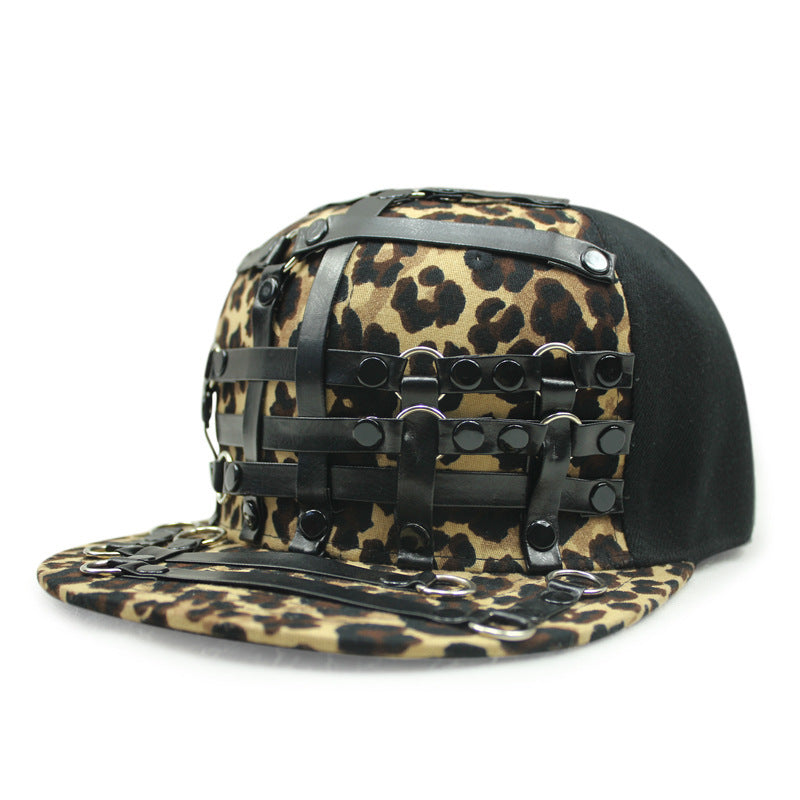 punk hip hop flat-brimmed cap, view 3 - MRSLM