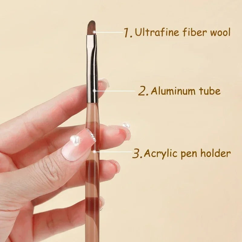 9-piece UV gel nail art brush set, view 5 - MRSLM