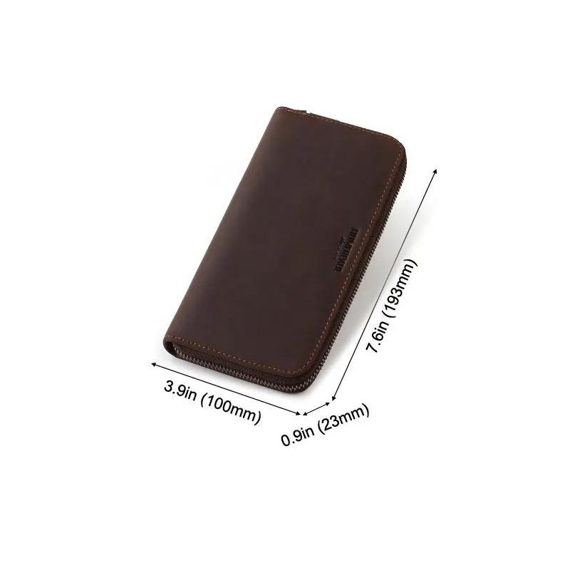 genuine leather RFID blocking men's wallet, view 7 - MRSLM
