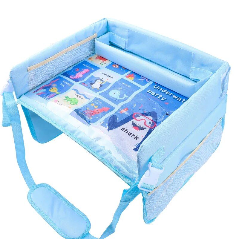 Kids Cartoon Travel Tray - Waterproof Toddler Car Seat Activity Desk