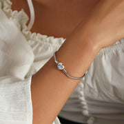 heart moonstone sterling silver bracelet - MRSLM
