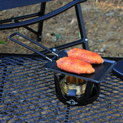 portable nonstick BBQ frying plate, view 4 - MRSLM