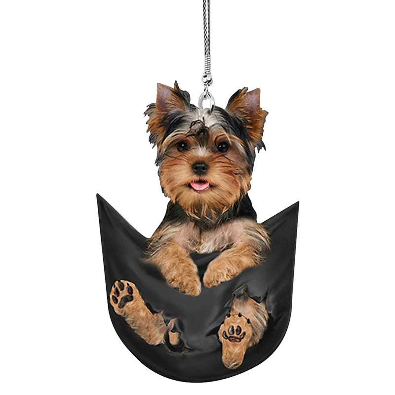 mini puppy car pendant, view 2 - MRSLM
