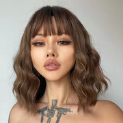 full-head curly wig with air bangs - MRSLM