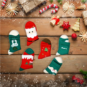 6 pairs Christmas socks gift box with greeting cards, view 3 - MRSLM