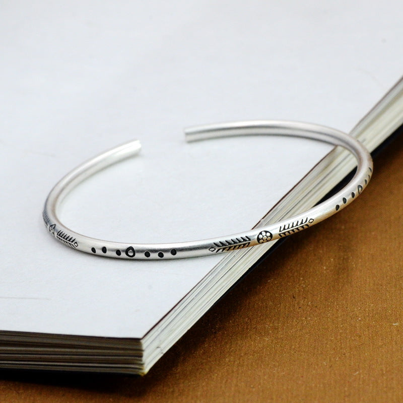 vintage handmade sterling silver cuff bracelet - MRSLM
