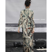 dark velvet retro long dress, view 8 - MRSLM