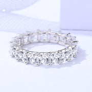 women's square row stone ring, view 5 - MRSLM