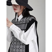 Black knit vintage vest, view 7 - MRSLM