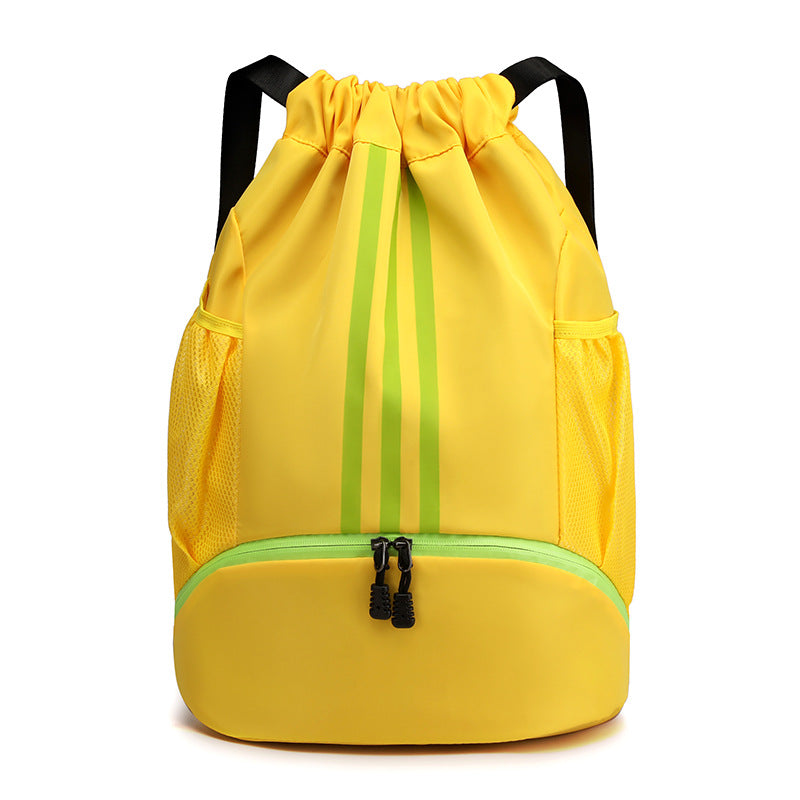 fashionable drawstring travel backpack, view 8 - MRSLM