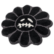 retro rainbow smiling face tufted rug, view 10 - MRSLM