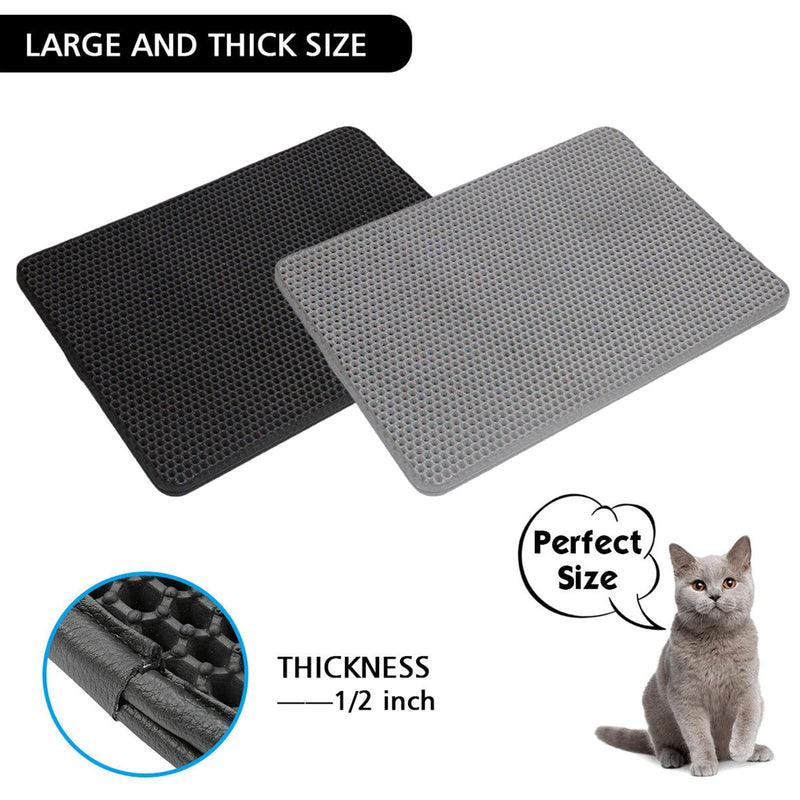 Double layer waterproof cat litter mat, view 7 - MRSLM