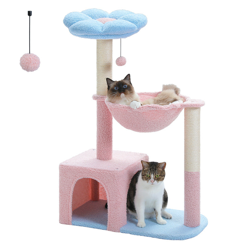 flower cat tree, view 2 - MRSLM