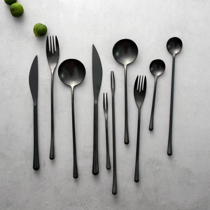 japanese retro black cutlery set - MRSLM