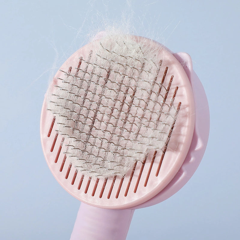self-cleaning cat and dog hair brush, view 9 - MRSLM