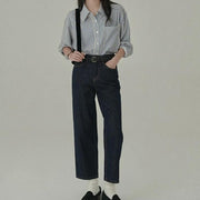 Elegant striped long sleeve blouse, view 5 - MRSLM