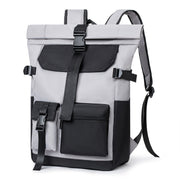 large capacity travel nylon backpack, view 3 - MRSLM