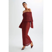 strapless hollow out maxi dress, view 18 - MRSLM