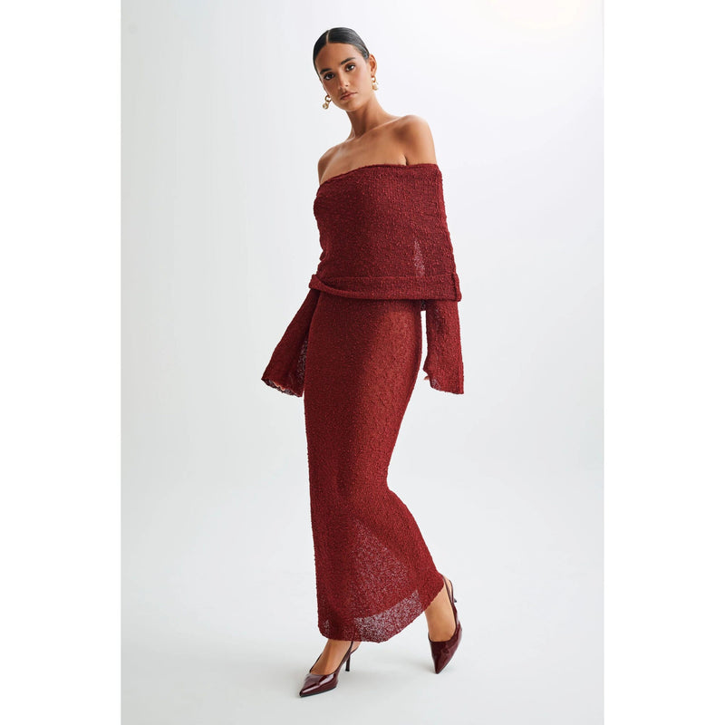 strapless hollow out maxi dress, view 18 - MRSLM
