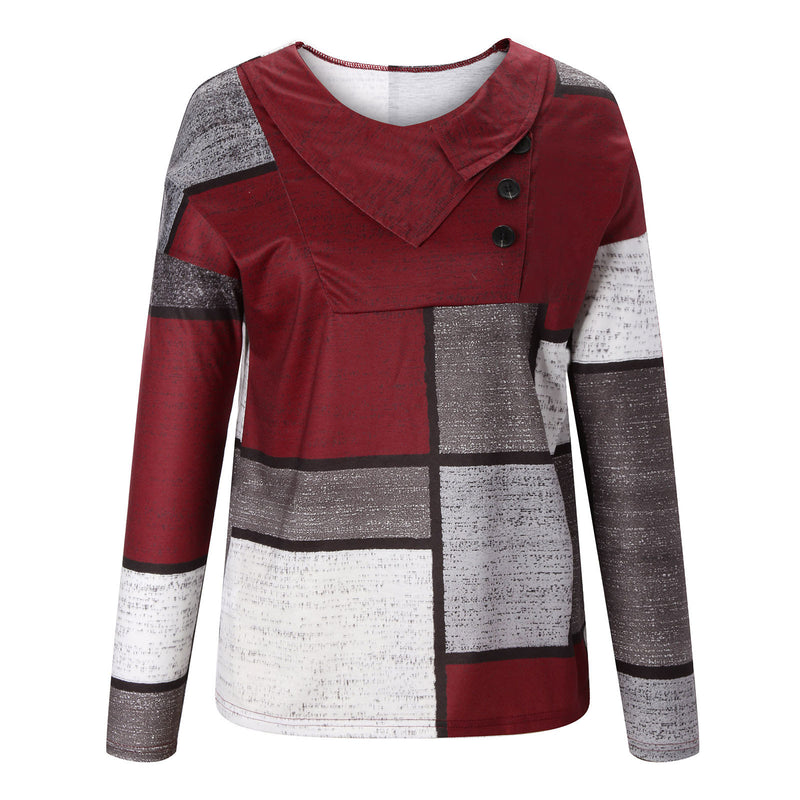 women's crossover collar long sleeve top, view 7 - MRSLM