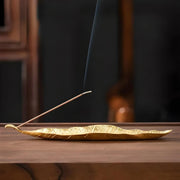 Bodhi leaf incense stick holder, view 4 - MRSLM