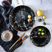 Marble ceramic dinner plates, view 7 - MRSLM
