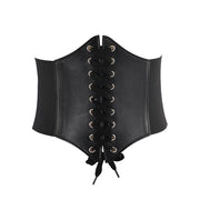 Wide faux leather corset belt, view 4 - MRSLM