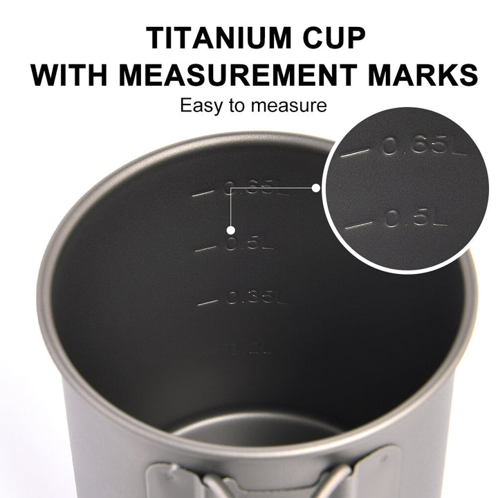 Camping Titanium Cup with Lid