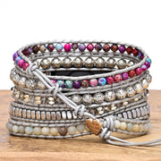 Purple emperor stone bohemian watch band, view 9 - MRSLM