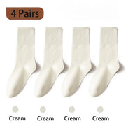 4 pairs women's loose cotton socks, view 2 - MRSLM