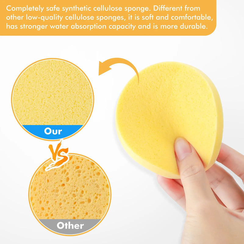 50pcs compressed facial cleansing sponges, view 7 - MRSLM