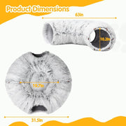 plush cat bed with tunnel, view 6 - MRSLM