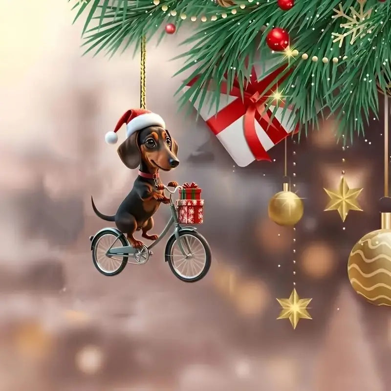 acrylic dachshund car hanging ornament - MRSLM