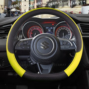 microfiber leather steering wheel cover for Suzuki Swift, view 6 - MRSLM