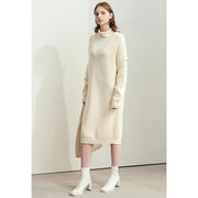 women's midi knitted dress, view 3 - MRSLM
