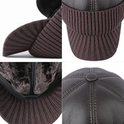 Men's winter earflap baseball cap, view 4 - MRSLM