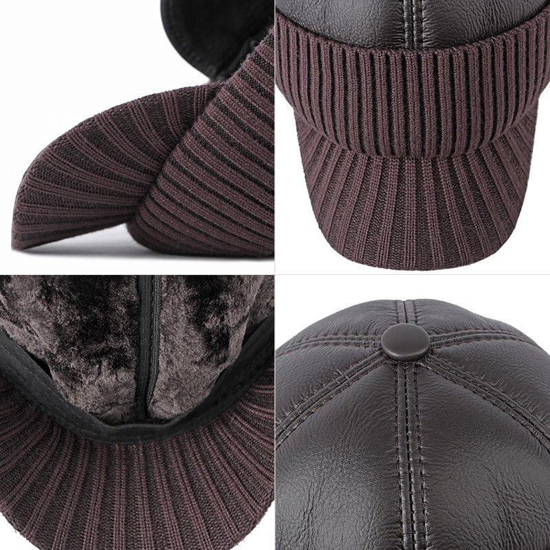 Men's winter earflap baseball cap, view 4 - MRSLM