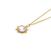 Retro silver sun pendant, view 2 - MRSLM